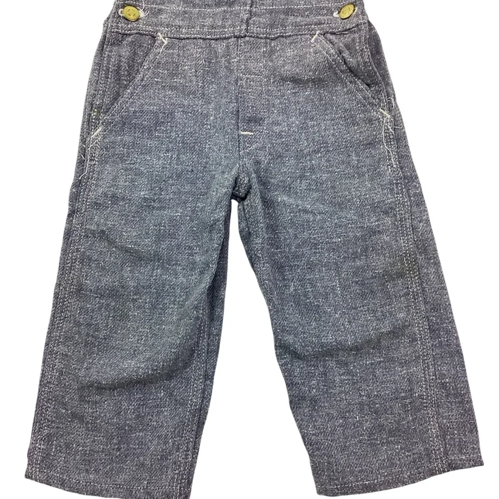 Vintage KEY lightweight denim overalls 12 to 18 months